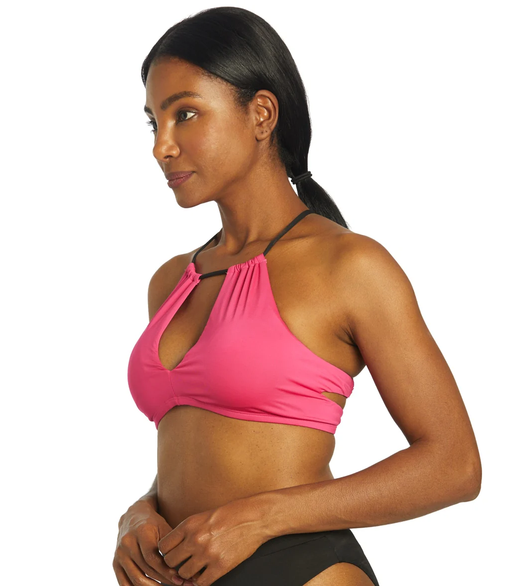 Nike Women's Solid Lace-Up High Neck Bikini Top - Image 27