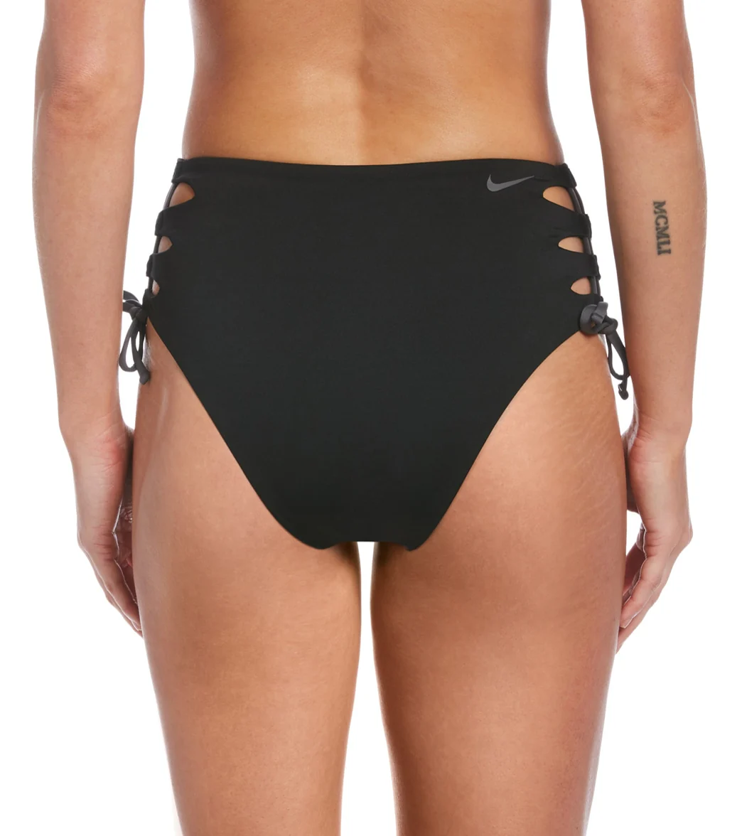 Nike Women's Solid Lace-Up High Waist Cheeky Bottom - Image 12