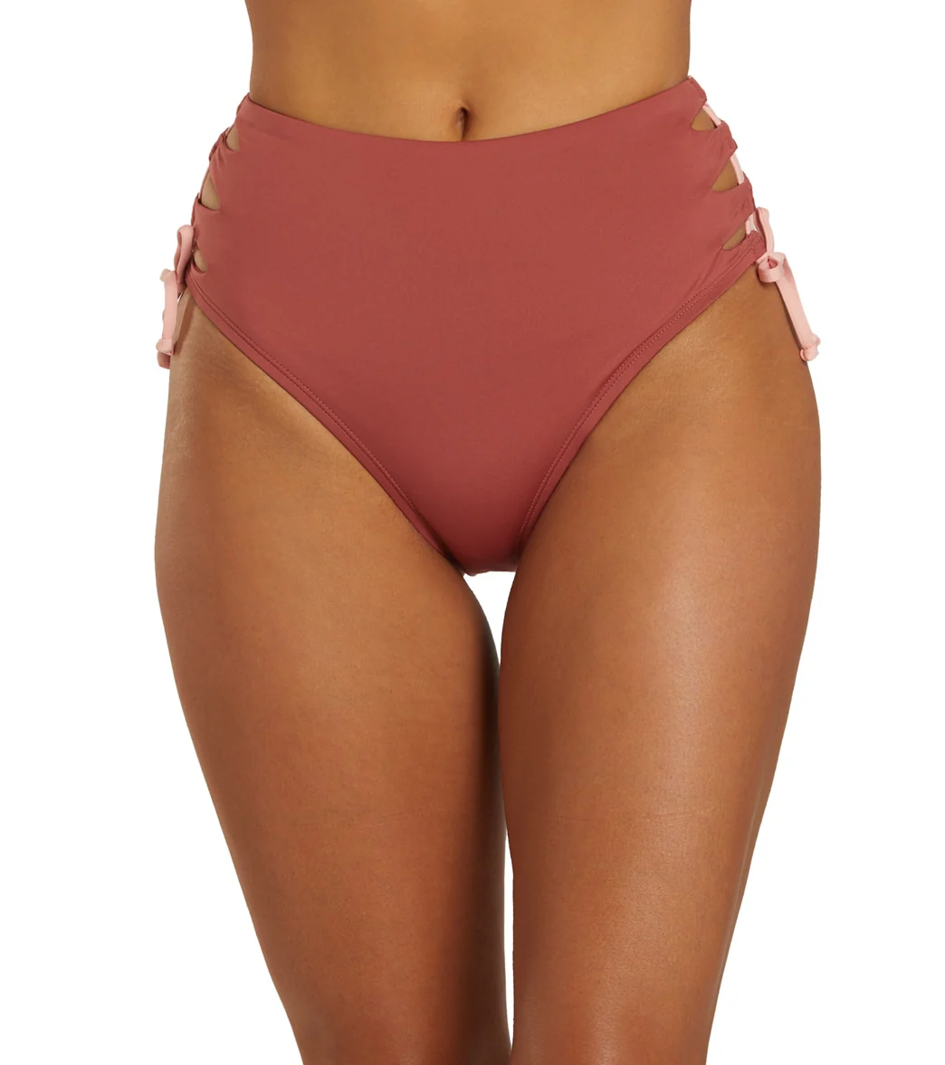 Nike Women's Solid Lace-Up High Waist Cheeky Bottom - Image 22