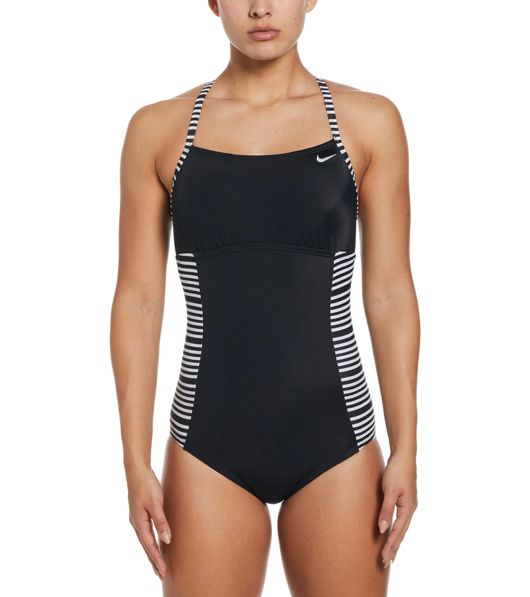 Nike Women's Stripe Crossback One Piece Swimsuit - Image 18