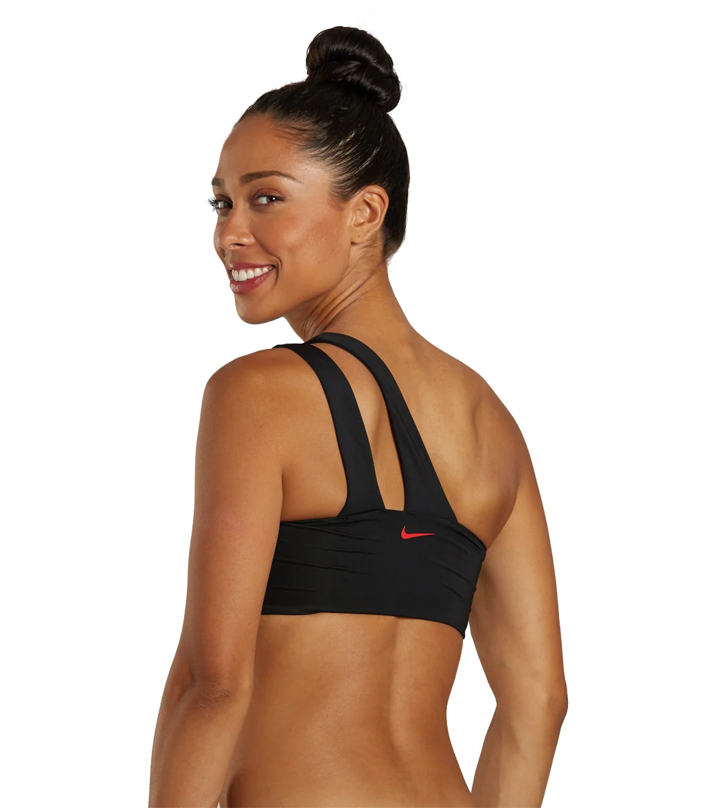 Nike Women's Swoosh Block Asymmetrical Bikini Top - Image 9