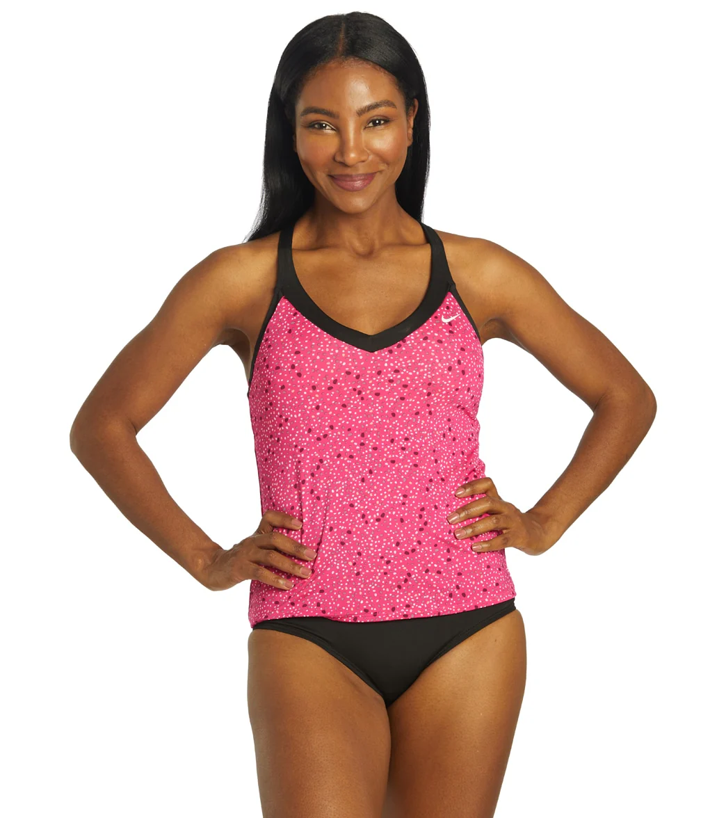 Nike Women's Water Dots V-Neck Tankini Top - Image 7