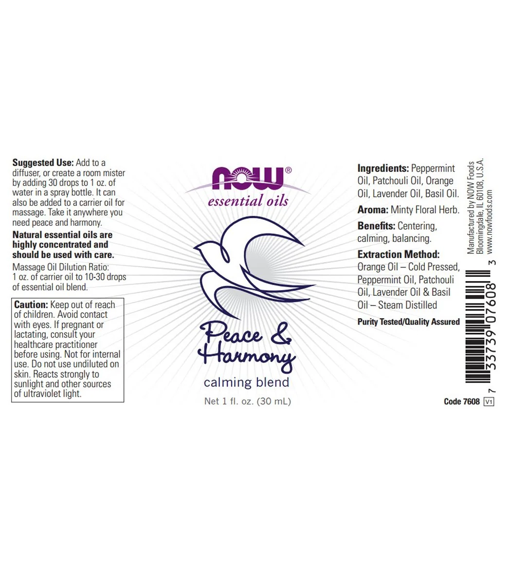 NOW Peace & Harmony/Calming Essential Oil Blend - Image 2