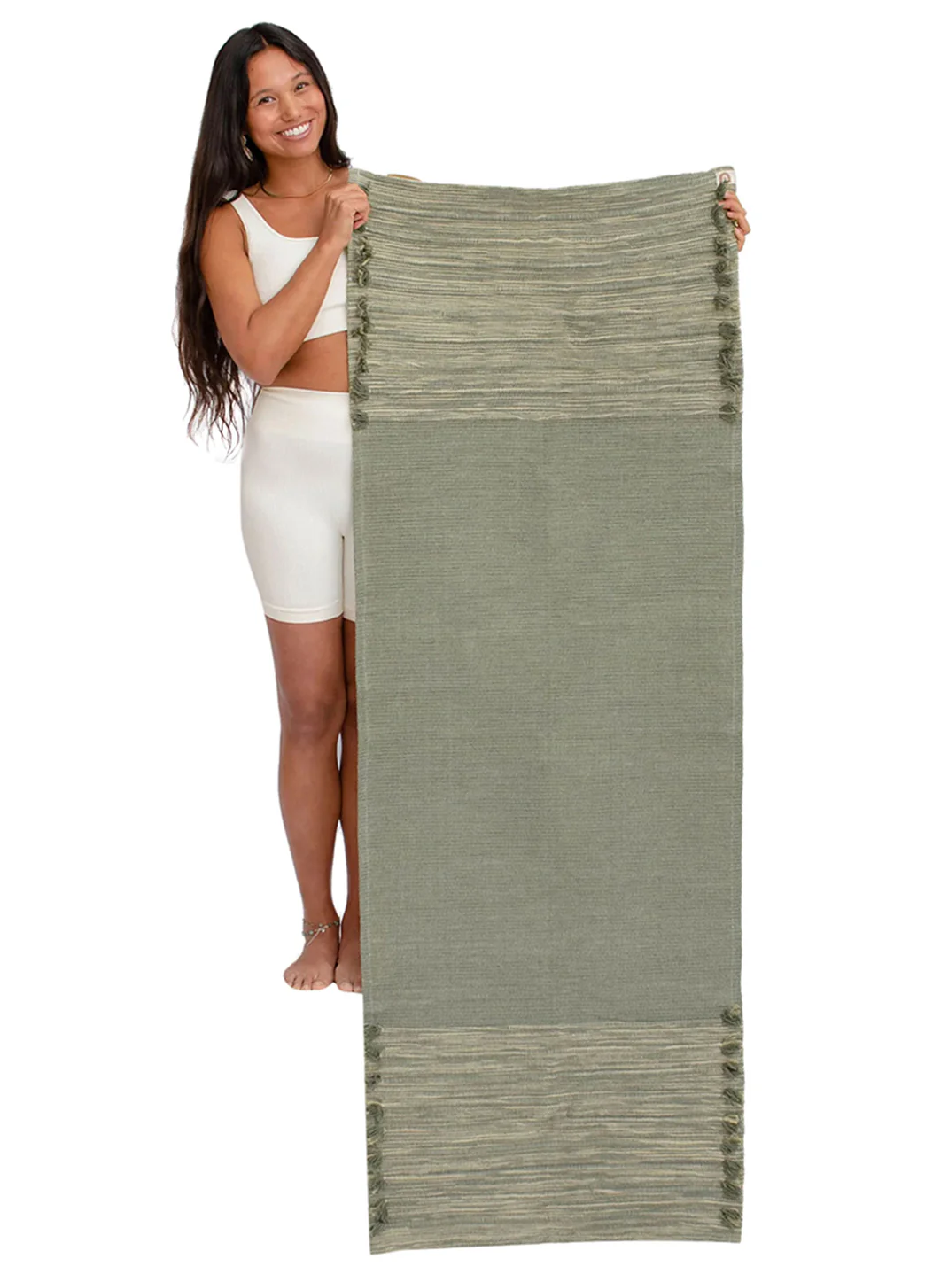 Oko Living Sunstone Organic Cotton Herbal Yoga Rug - Image 2