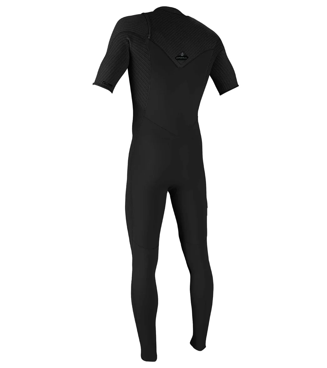 O'Neill Men's Hyperfreak 2MM Chest Zip Short Sleeve Fullsuit Blk/Blk - Image 2