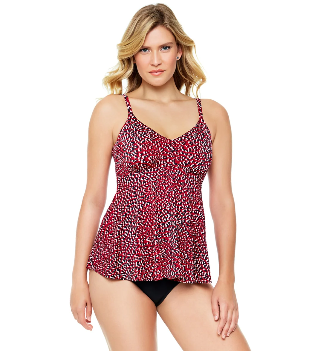 Penbrooke Baby Spice V Neck Flounce Tankini Top - Image 5