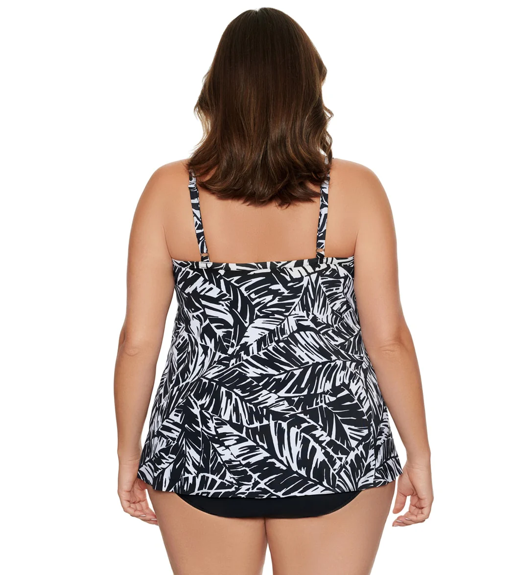 Penbrooke Women's Plus Size Electric Pam Flyaway One Piece Swimsuit - Image 3