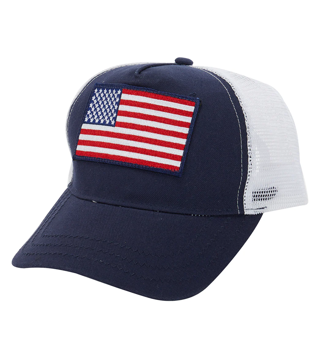 Peter Grimm Rushmore Patriotic Americana 3" Brim Adjustable Trucker Hat - Image 6