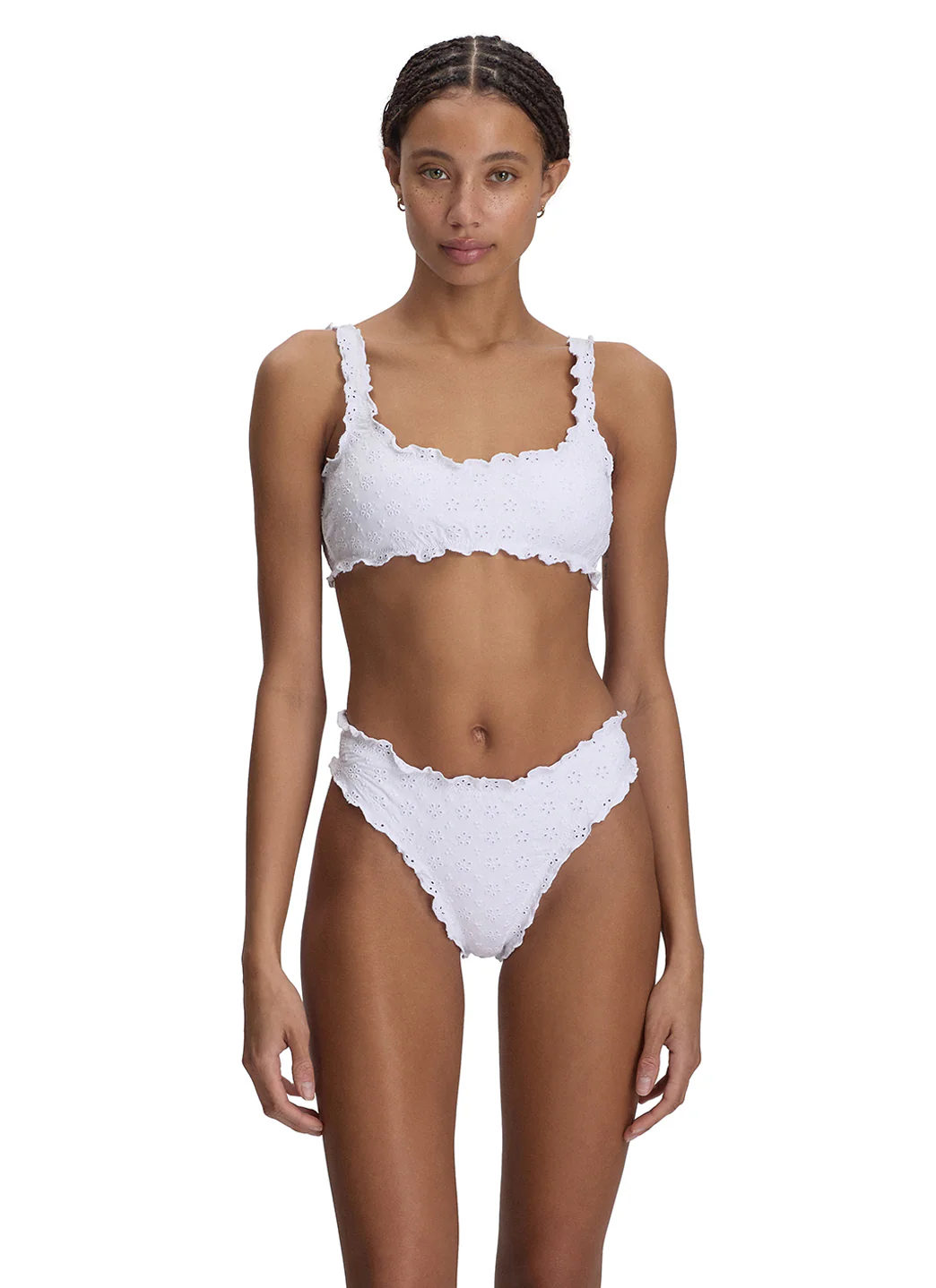 Polo Ralph Lauren Women's Eyelet Ruffle High Leg Scoop Bikini Bottom - Image 6