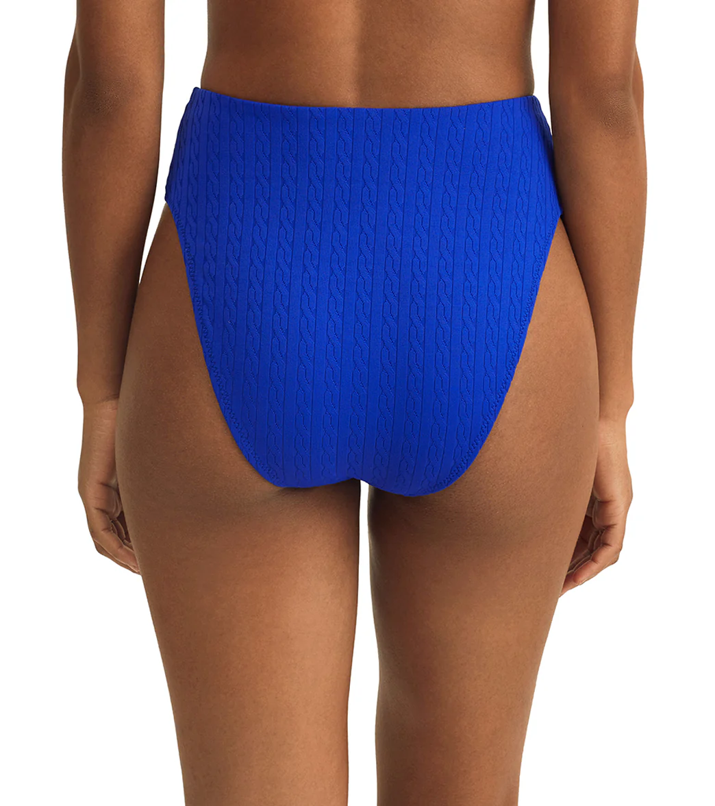 Polo Ralph Lauren Women's Jacquard High Rise Cable Bikini Bottom - Image 3