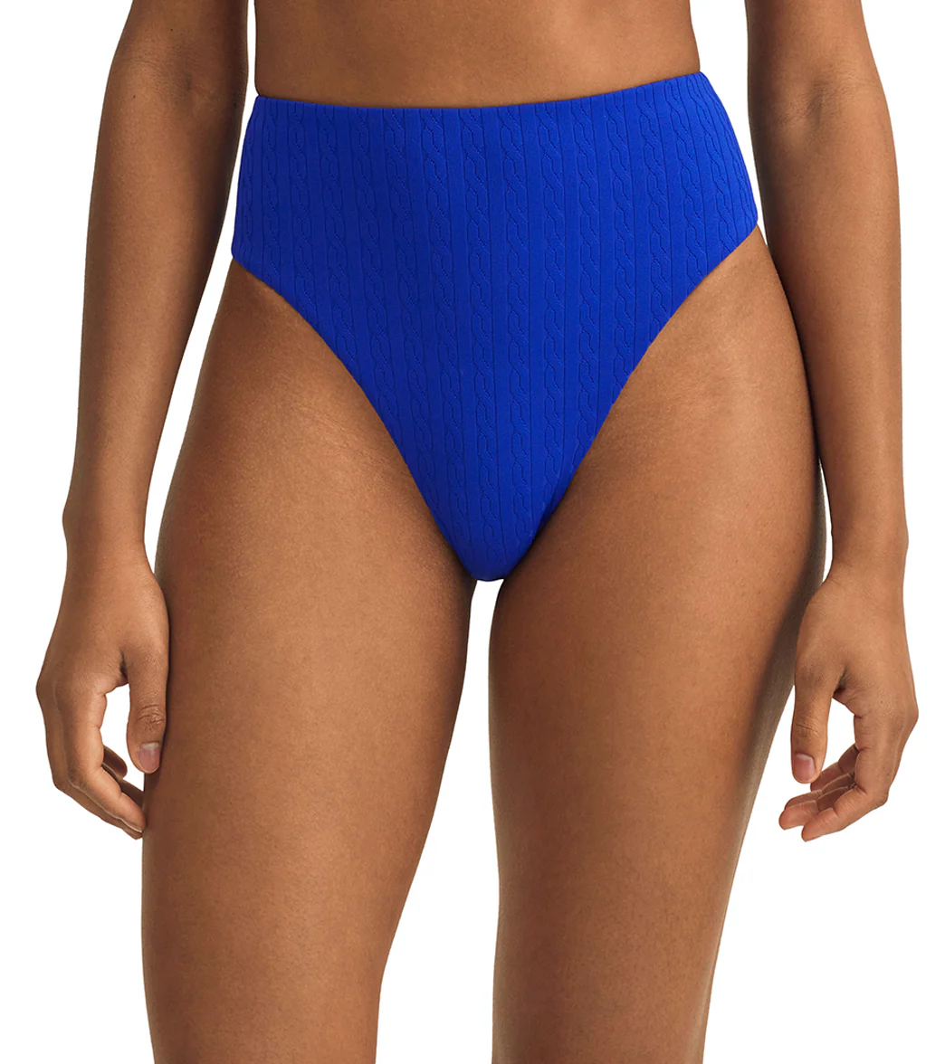 Polo Ralph Lauren Women's Jacquard High Rise Cable Bikini Bottom - Image 6