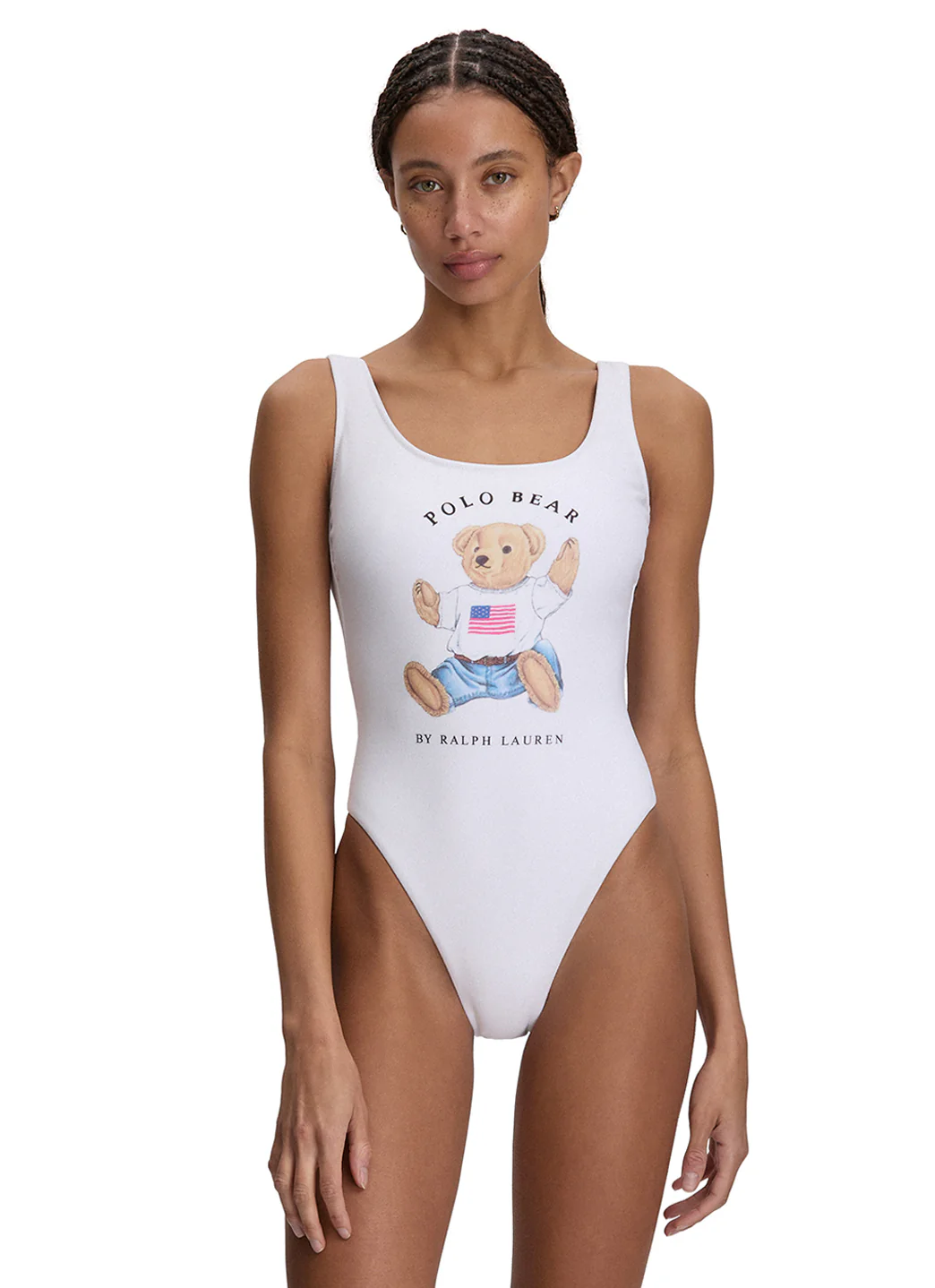Polo Ralph Lauren Women's Terry Polo Bear Scoop Tank One Piece Swimsuit - Image 3