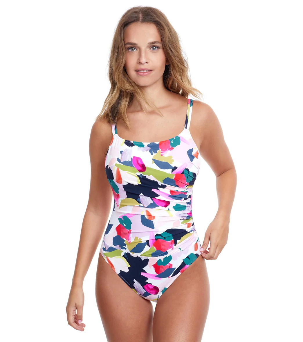 Profile by Gottex Women's Canvas Scoop Neck Once Piece Swimsuit (D Cup)