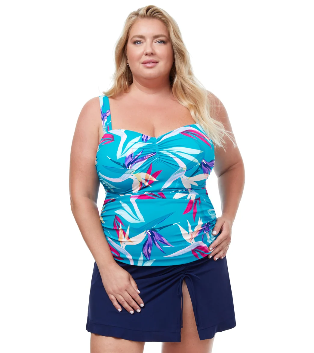 Profile by Gottex Women's Plus Size Paradise Tankini Top