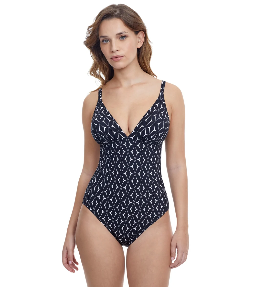 Profile by Gottex Women's Supreme Deep V Neck One Piece Swimsuit - Image 6