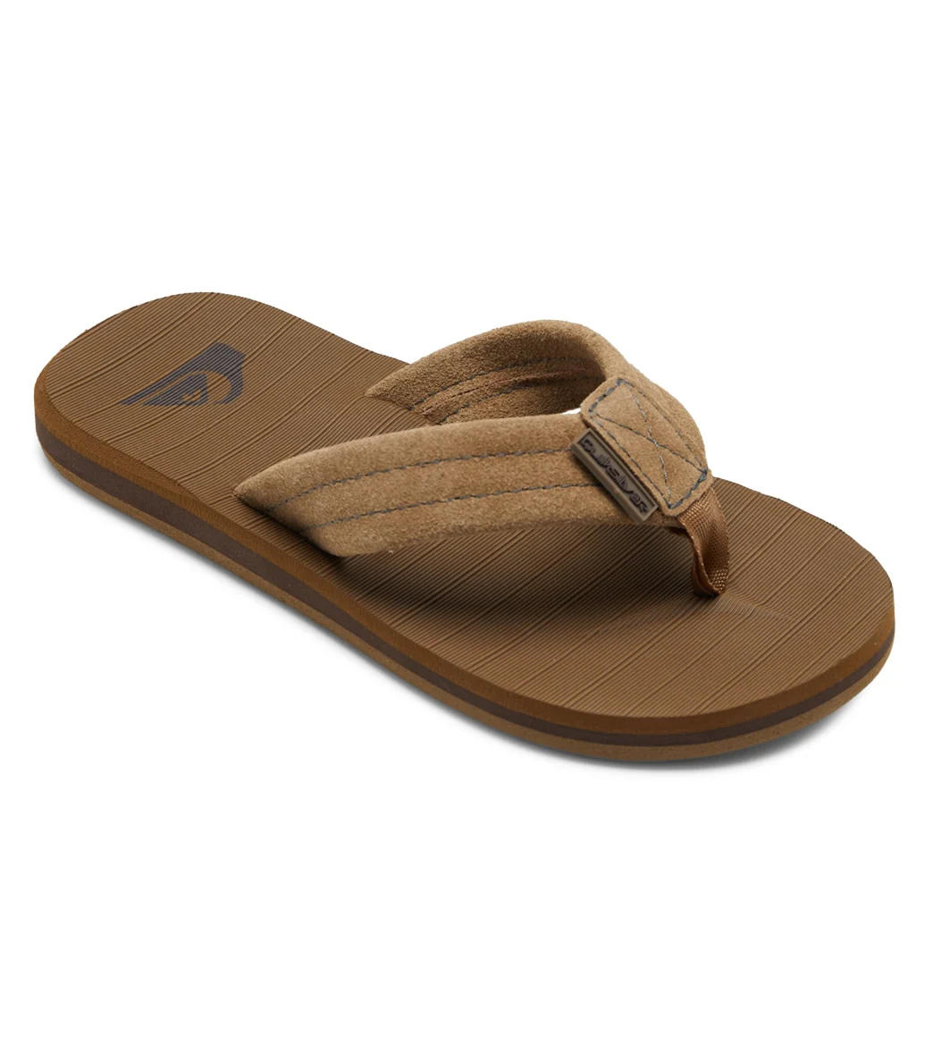 Quiksilver Youth Carver Suede Flip Flop (Little Kid, Big Kid) - Image 4