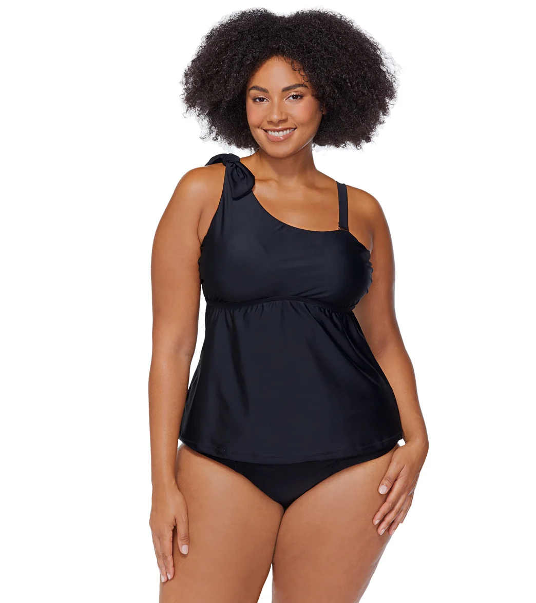 Raisins Women's Atlantic Solids Marita Plus Size Tankini Top - Image 3