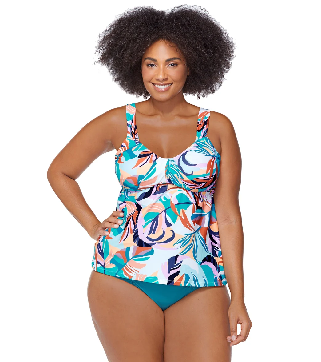 Raisins Women's Korakia Rimini Plus Size Tankini Top