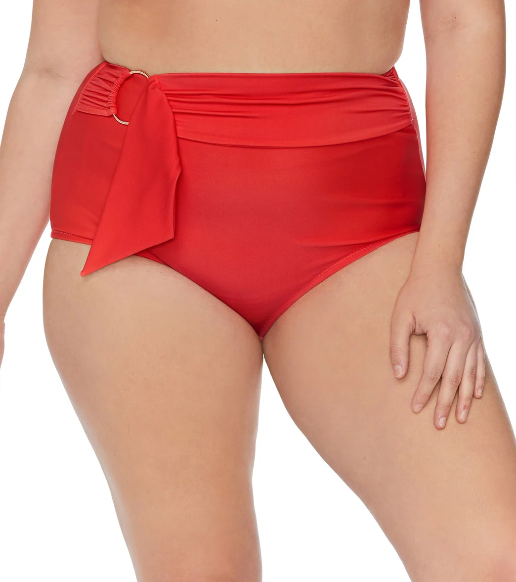 Raisins Women's Plus Size Indio Solids Fairfax High Waisted Bikini Bottom - Image 5