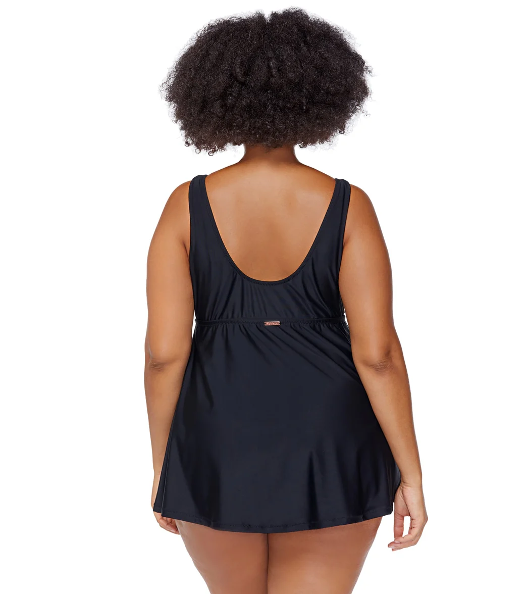 Raisins Women's Tranquilo Solid Lucia Plus Size Swim Dress - Image 3