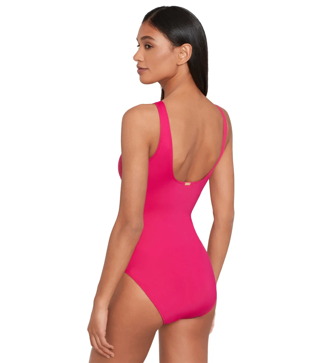 Ralph Lauren Women's Beach Club Solids Ring One Piece Swimsuit - Image 18
