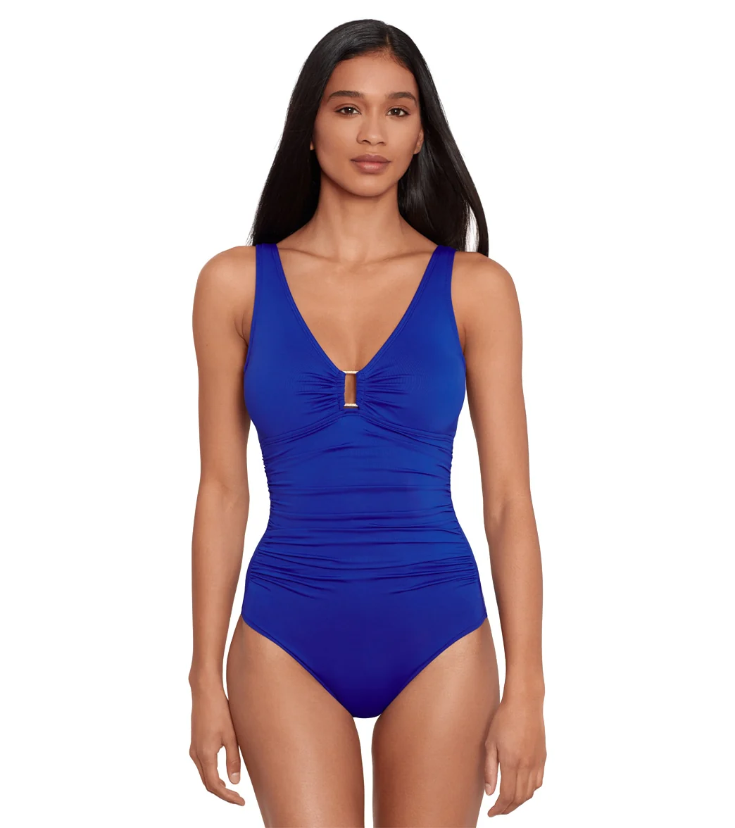Ralph Lauren Women's Beach Club Solids Ring One Piece Swimsuit - Image 26