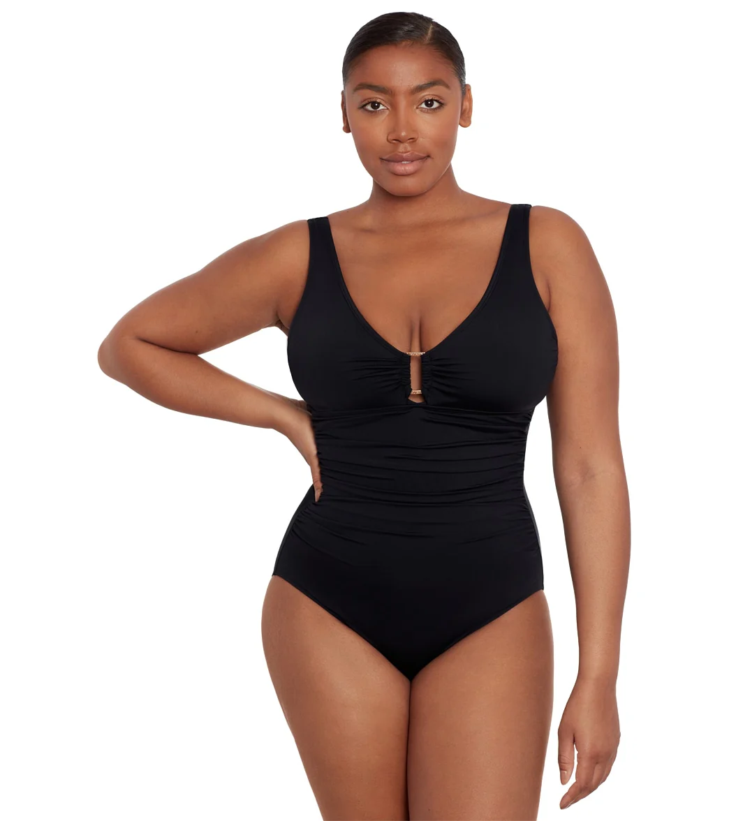Ralph Lauren Women's Beach Club Solids Ring One Piece Swimsuit - Image 32