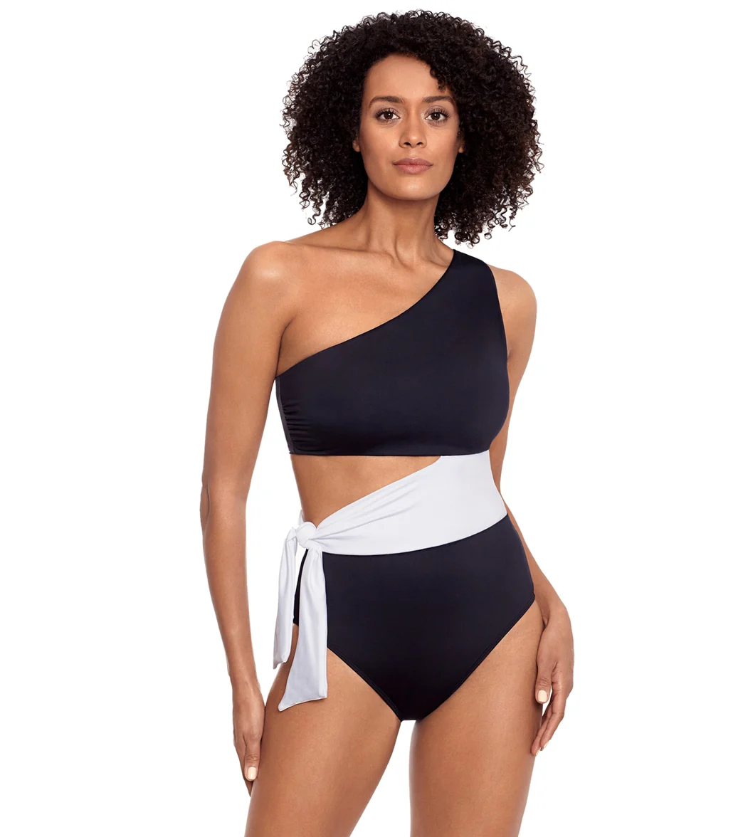 Ralph Lauren Women's Bel Air Cutout One Shoulder One Piece Swimsuit - Image 2