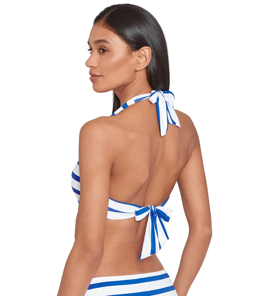 Ralph Lauren Women's Port Stripe Ring Halter Bikini Top - Image 2