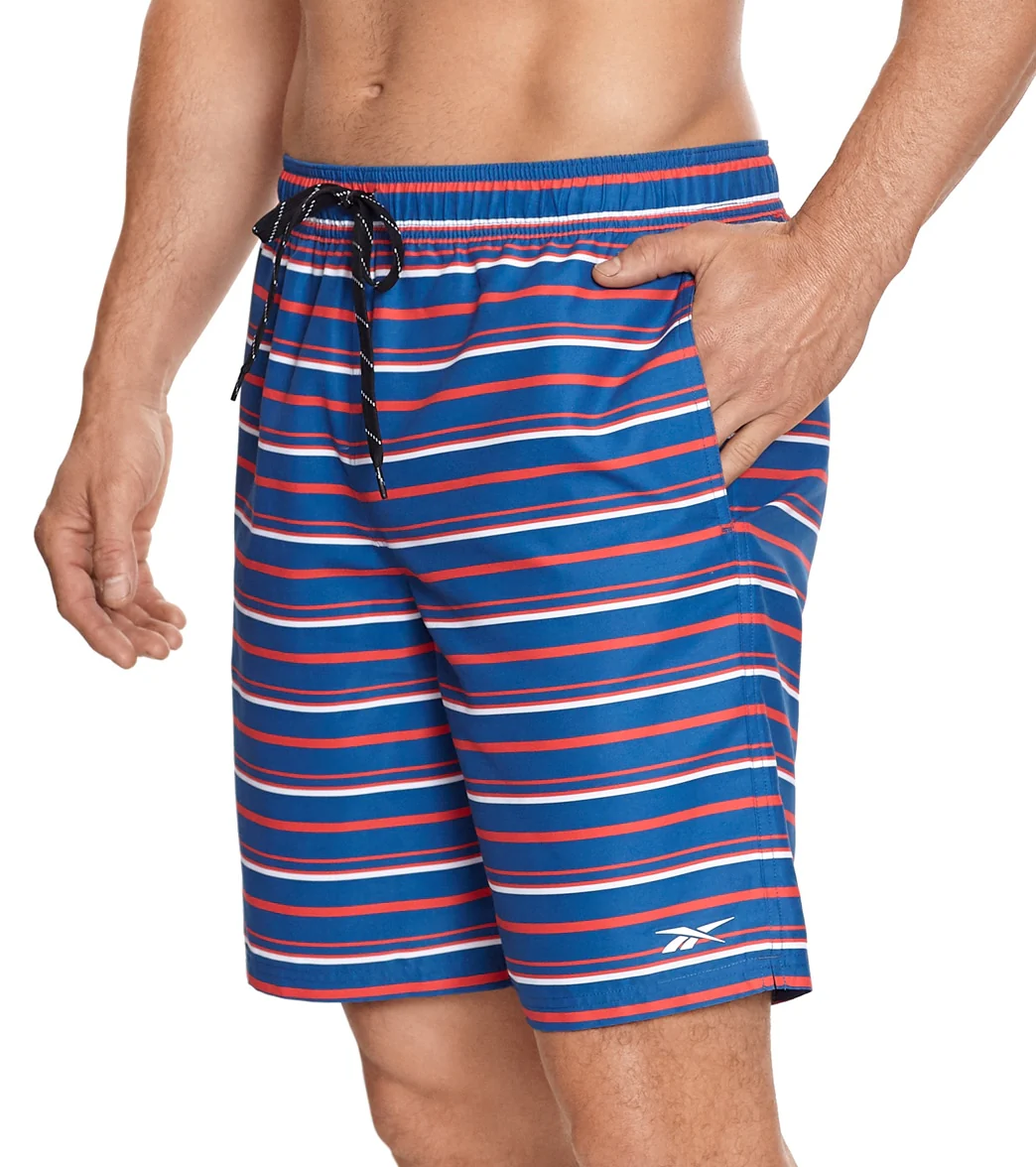 Reebok Men's Stripe Flow 9" Swim Trunks - Image 2
