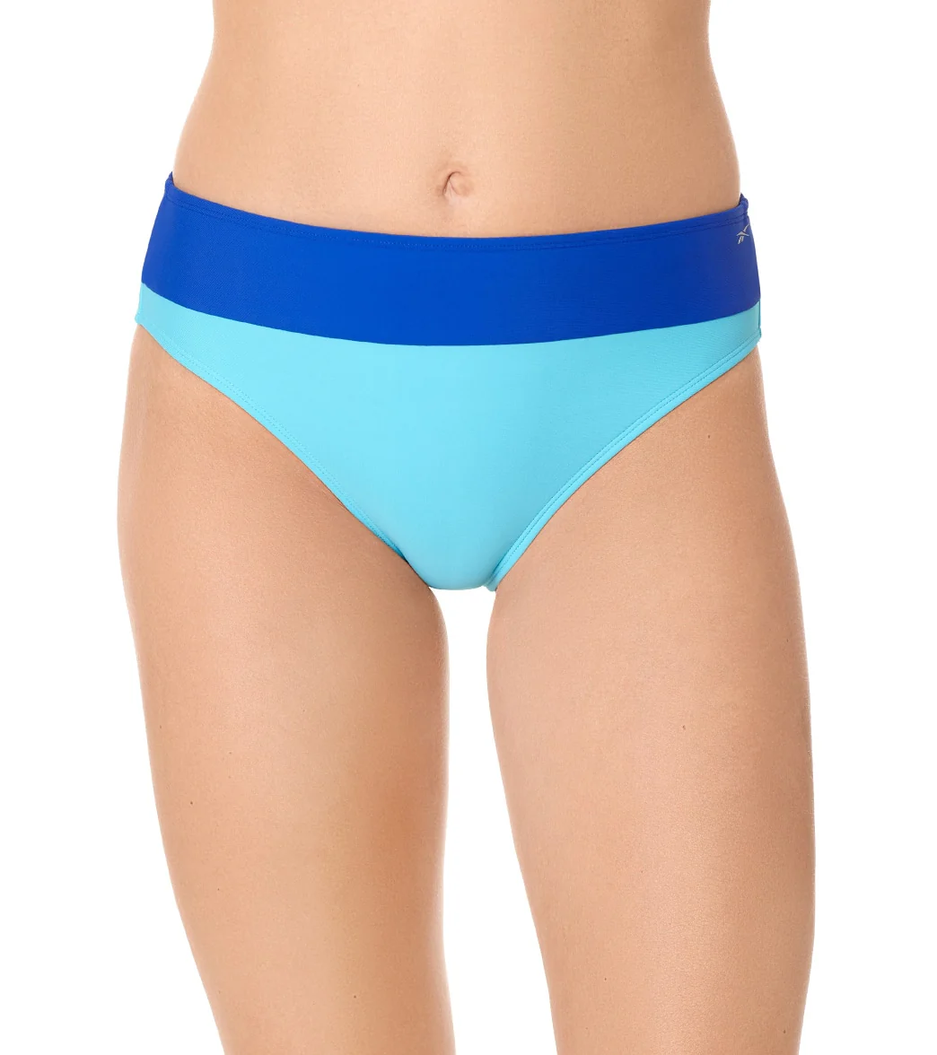 Reebok Women's Solid High Leg Bikini Bottom