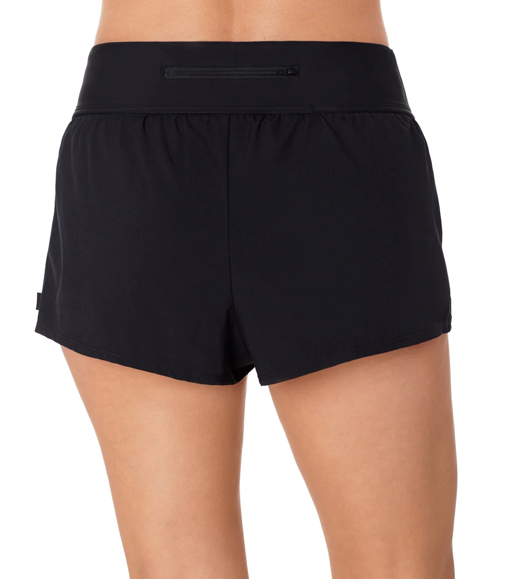 Reebok Women's Solid Mesh Swim Short - Image 3