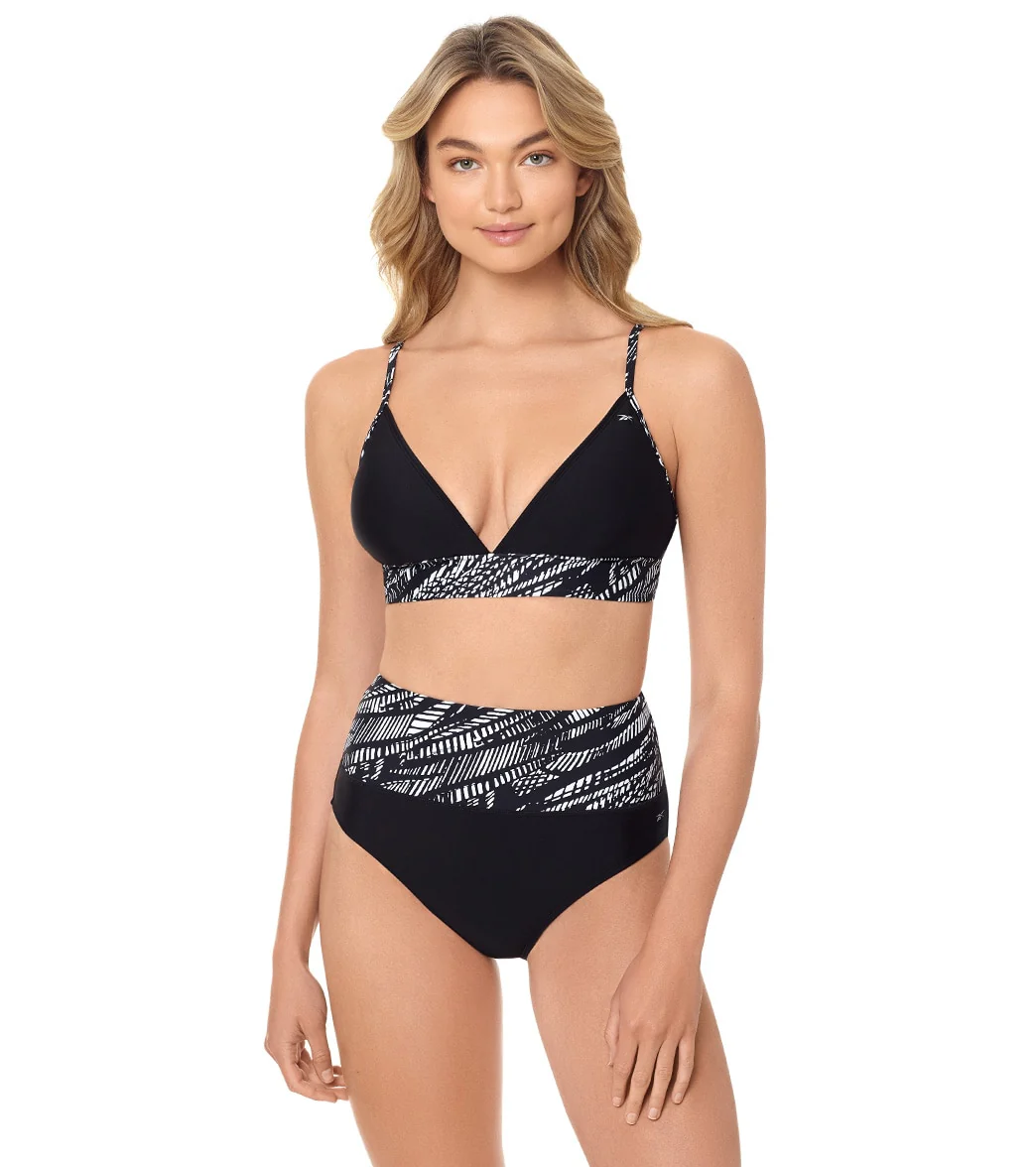Reebok Women's Texture Tracks Bikini Top - Image 4