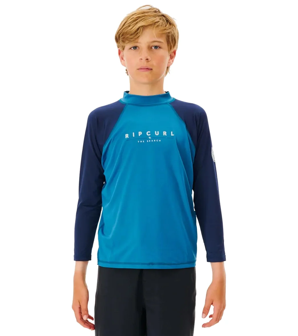 Rip Curl Boys' Shockwaves Long Sleeve Rashguard (Big Kid) - Image 6