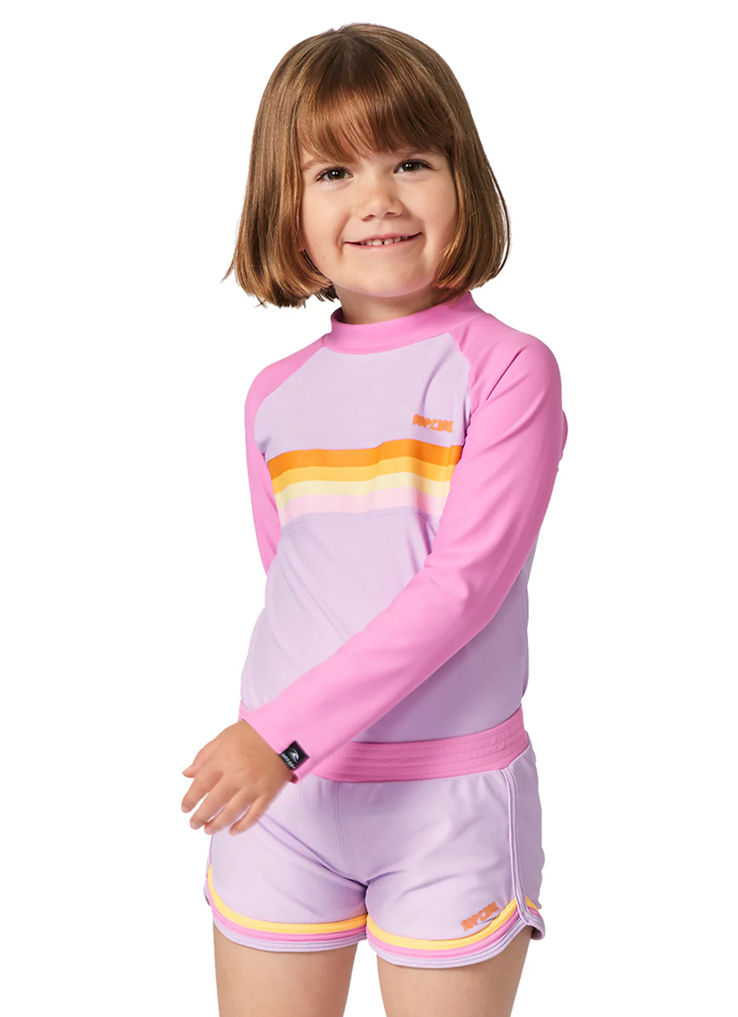 Rip Curl Girls' Rainbow Tide Long Sleeve Rash Guard (Toddler, Little Kid) - Image 2