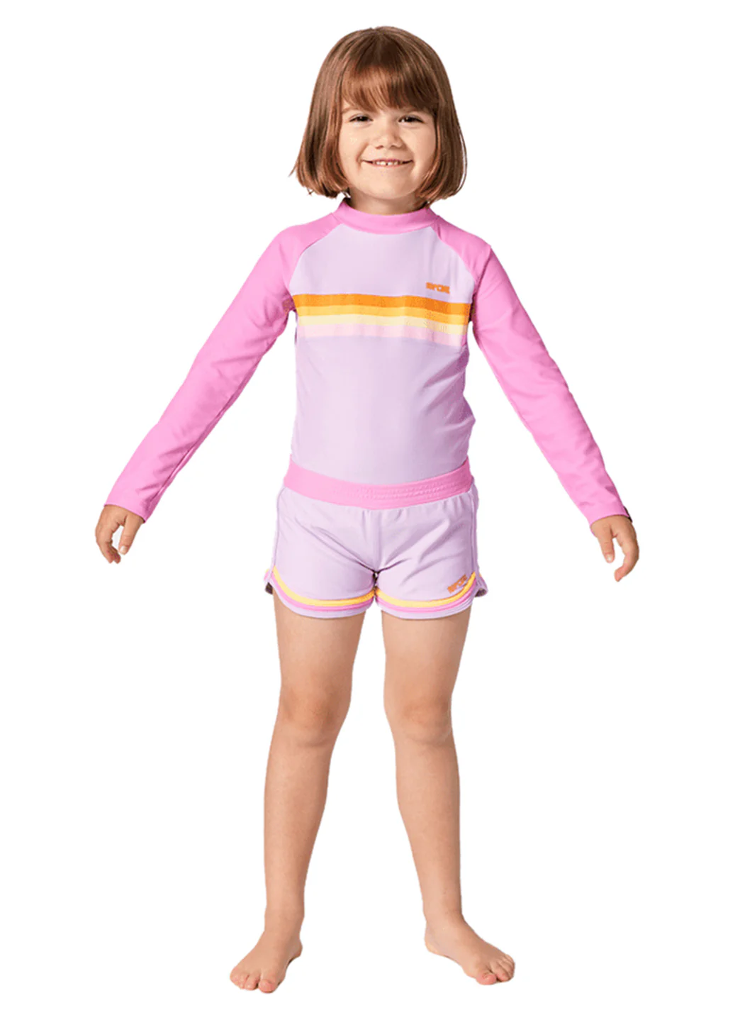 Rip Curl Girls' Rainbow Tide Long Sleeve Rash Guard (Toddler, Little Kid) - Image 5