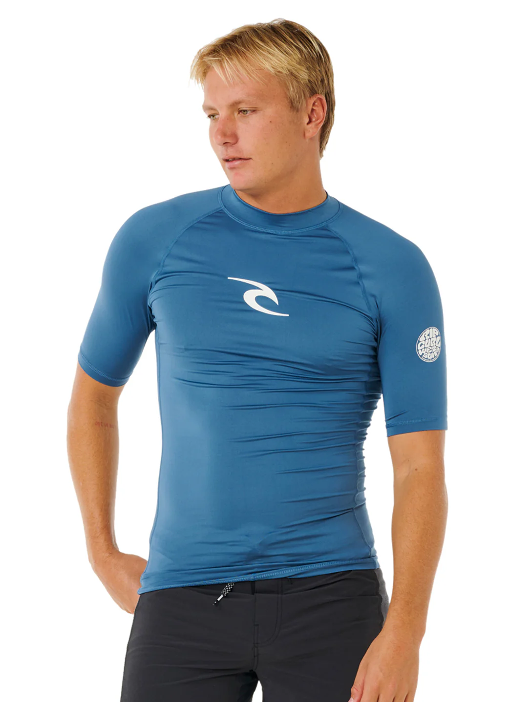 Rip Curl Men's Waves UPF Perf Short Sleeve Rash Guard - Image 2