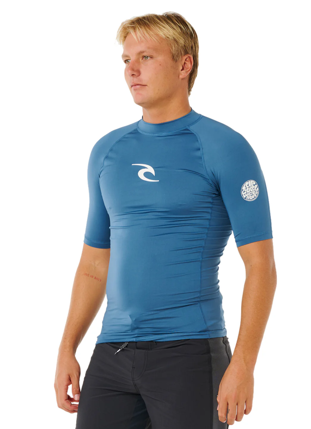 Rip Curl Men's Waves UPF Perf Short Sleeve Rash Guard - Image 4
