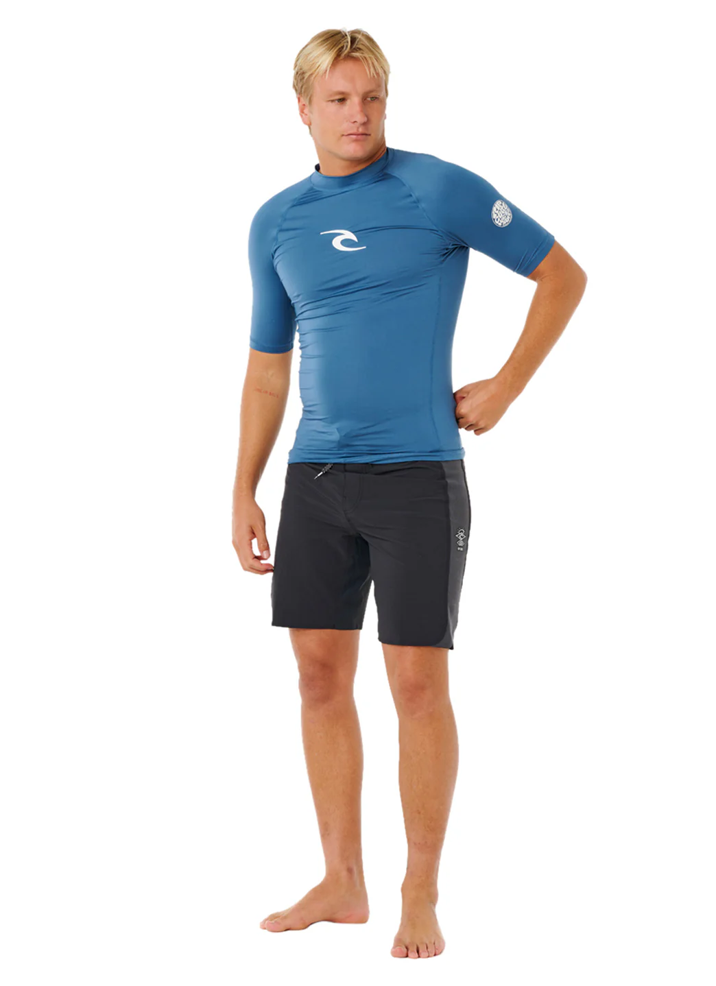 Rip Curl Men's Waves UPF Perf Short Sleeve Rash Guard - Image 6