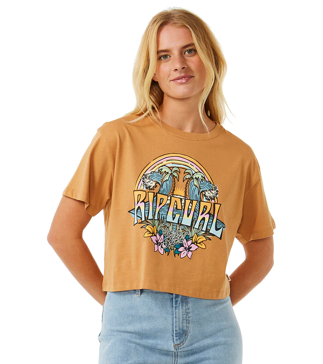 Rip Curl Women's Block Party Crop Tee - Image 7