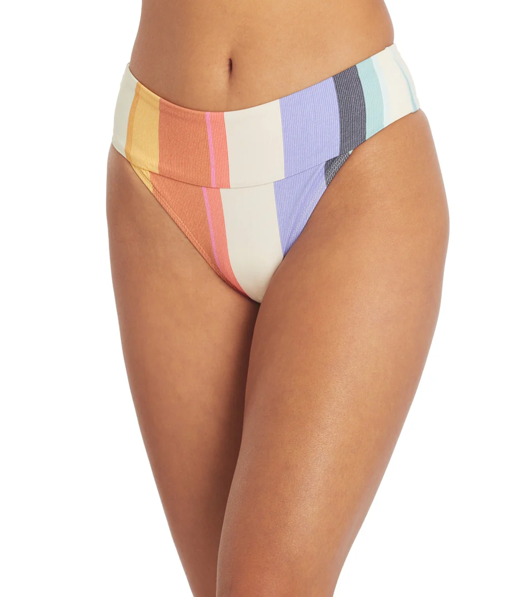 Rip Curl Women's Heat Wave Cheeky Mid Rise Bikini Bottom - Image 5