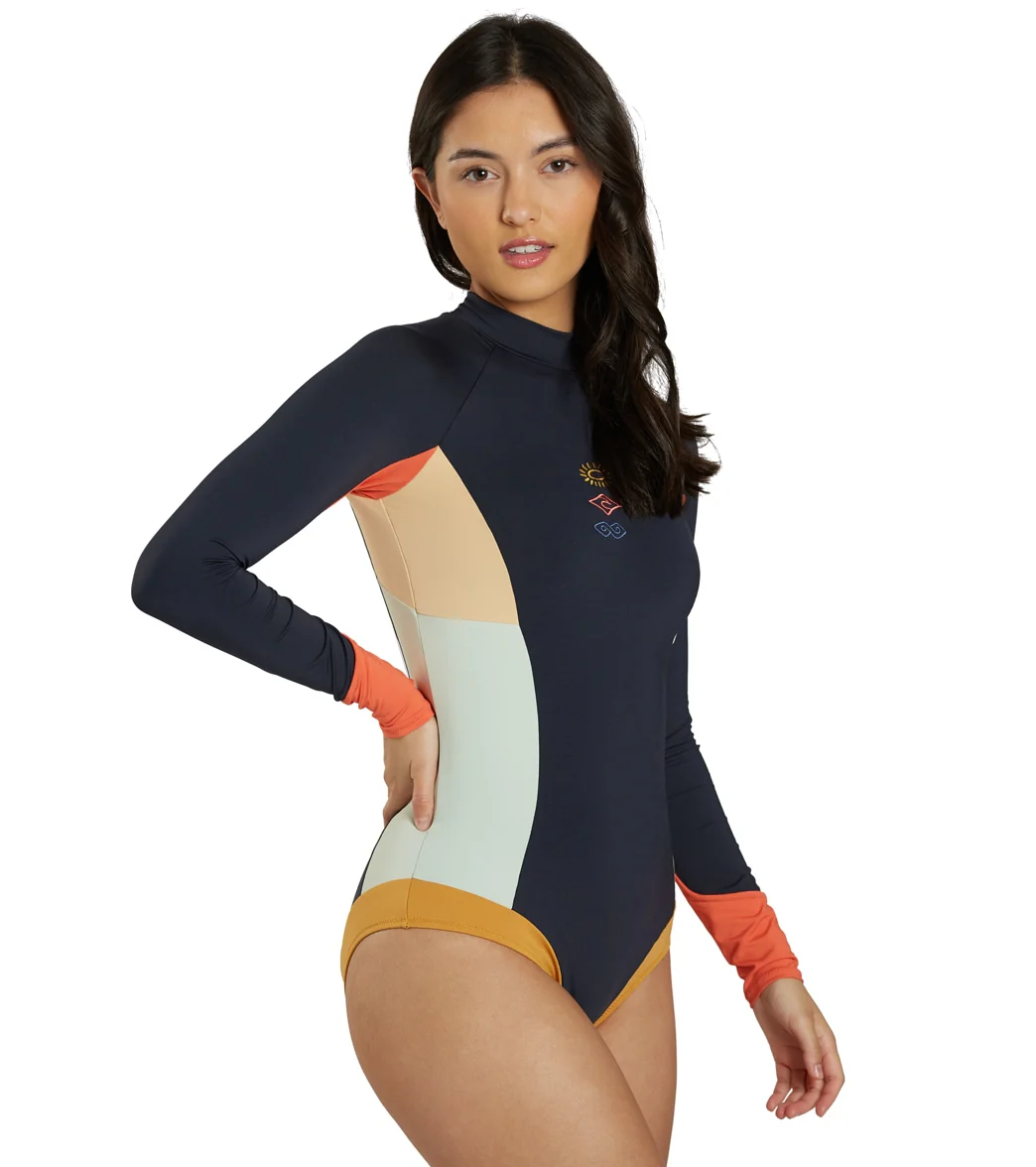 Rip Curl Women's Melting Waves Long Sleeve UPF 50 One Piece Swimsuit - Image 2