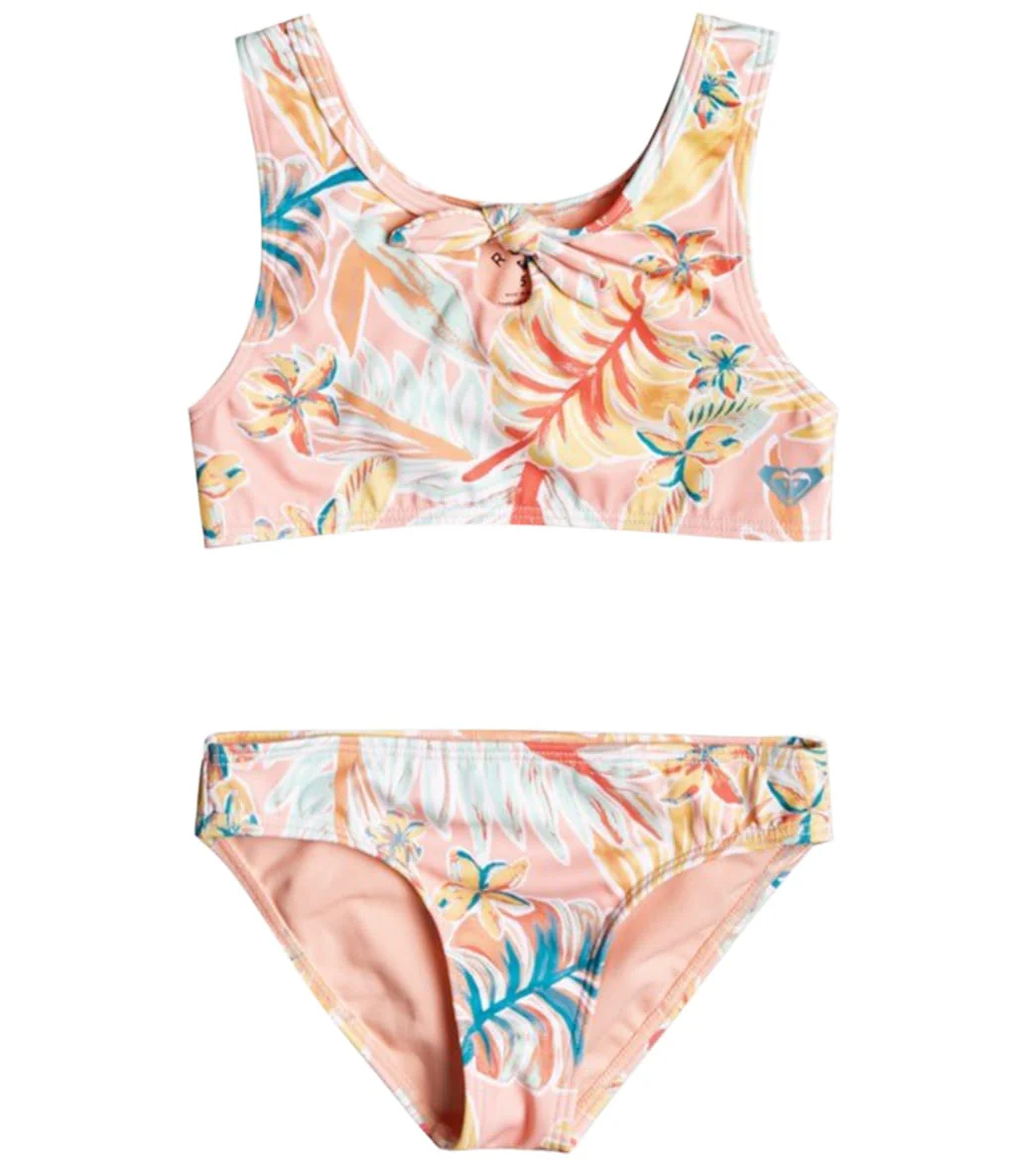Roxy Girls' Friendly Story Two Piece Crop Top Bikini Set - Image 5