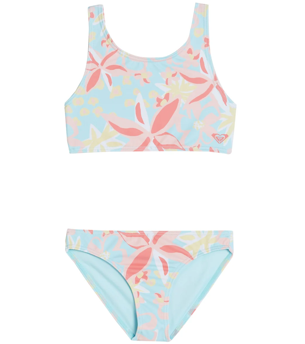 Roxy Girls' Holiday Flower Two Piece Bikini Set (Toddler, Little Kid) - Image 4