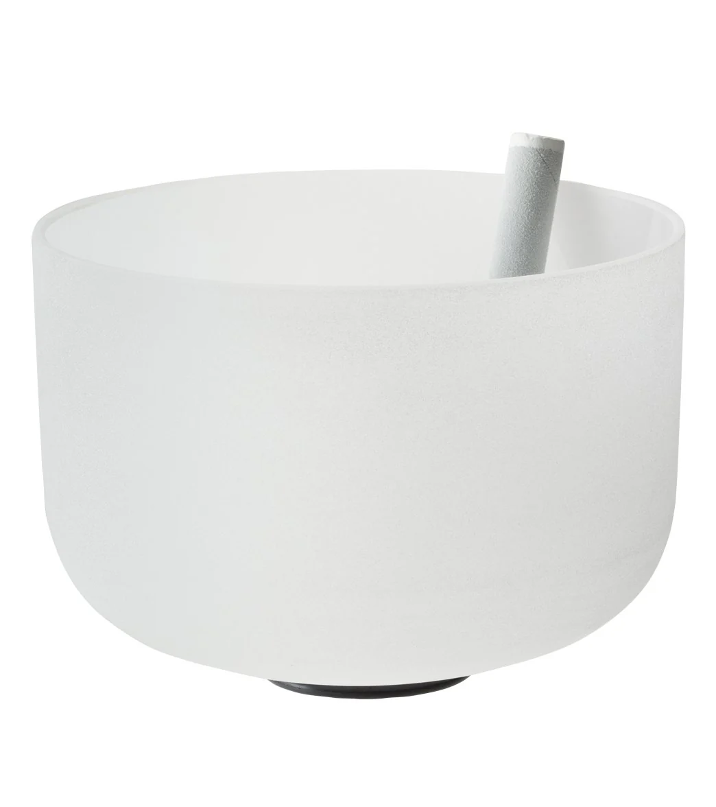Sacred Space Frosted B Crown Chakra Crystal Singing Bowl 12" #C12Bp20