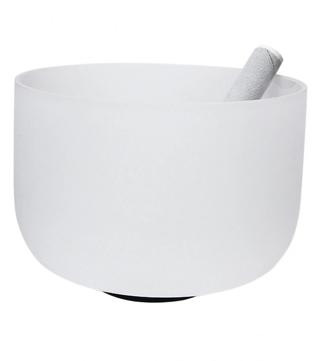 Sacred Space Frosted D Sacral Crystal Singing Bowl 10"