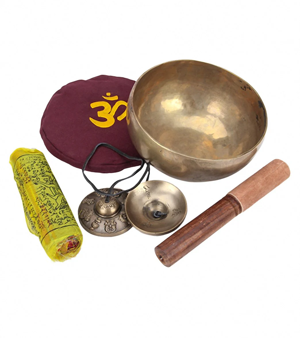 Sacred Space Hand Hammered Tibetan Singing Bowl Gift Pack 3