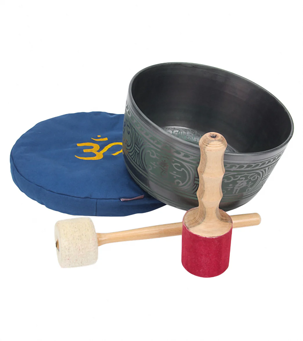 Sacred Space Healing Note New Etched D Chakra Tibetan Singing Bowl 10.75" - Image 2