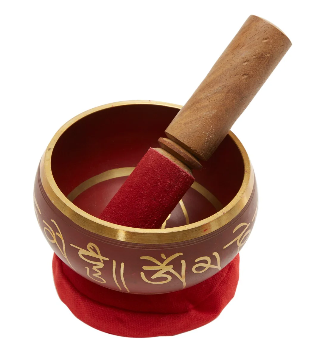 Sacred Space Red Cast Tibetan Singing Bowl 4.5" - Image 2