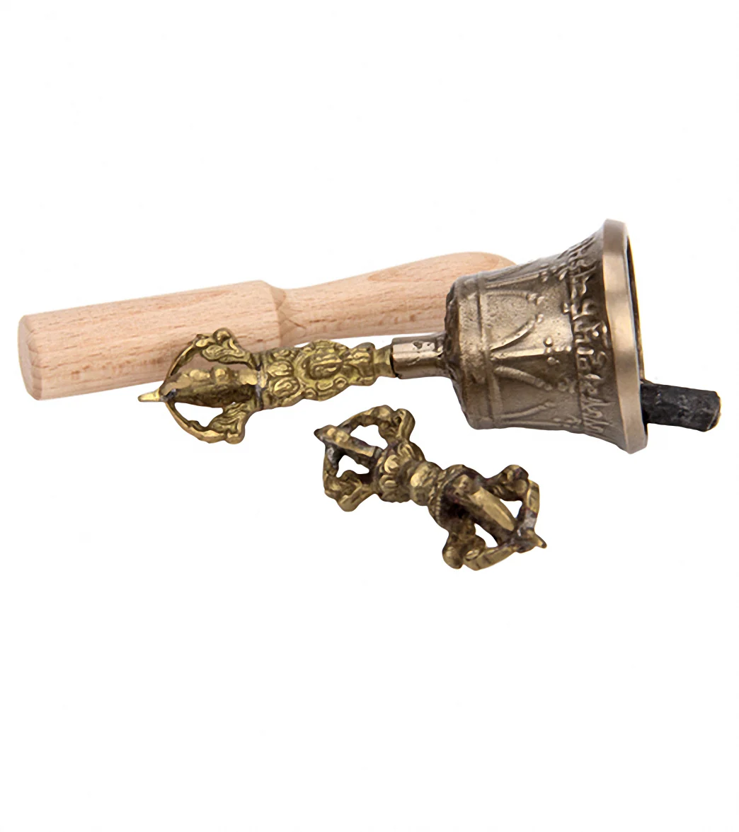 Sacred Space Small Buddhist Sacred Spiritual Tibetan Bell and Dorje - Image 2